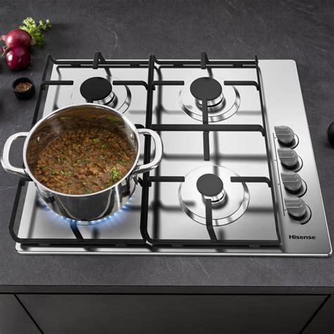 hisense gm642xhs 60cm gas hob stainless steel